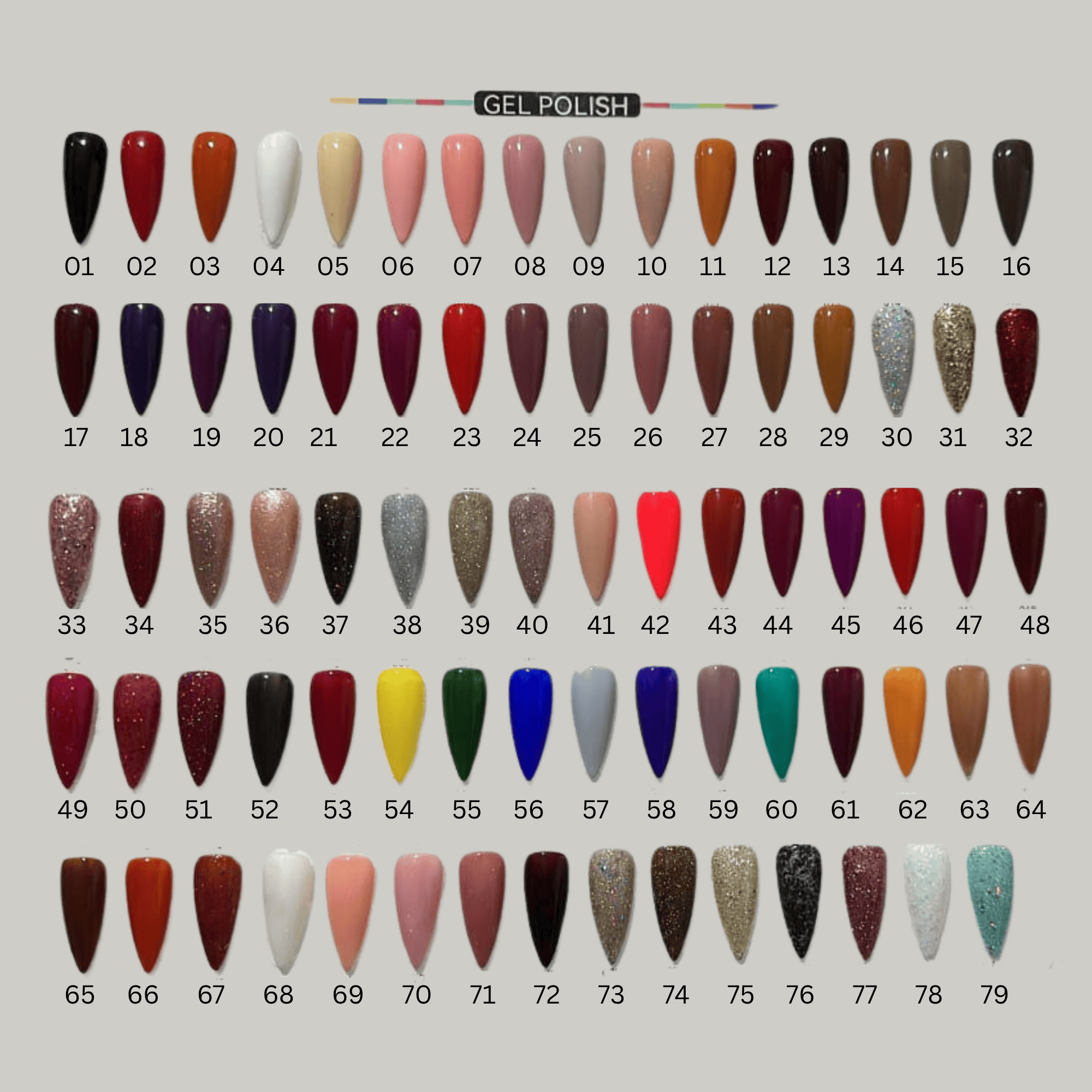 UVée™ UV Nail Gel Polish Collection – 79 Rich Colors | 10ml Premium Series Uvee Gel nail Colors