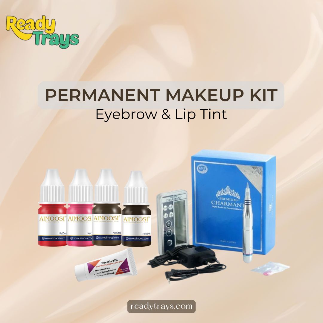 Aimoosi Lip & Eyebrow Tint Professional Kit – Charmant Premium Machine + 4 Shades + SPSSCIA 85% Numbing Cream