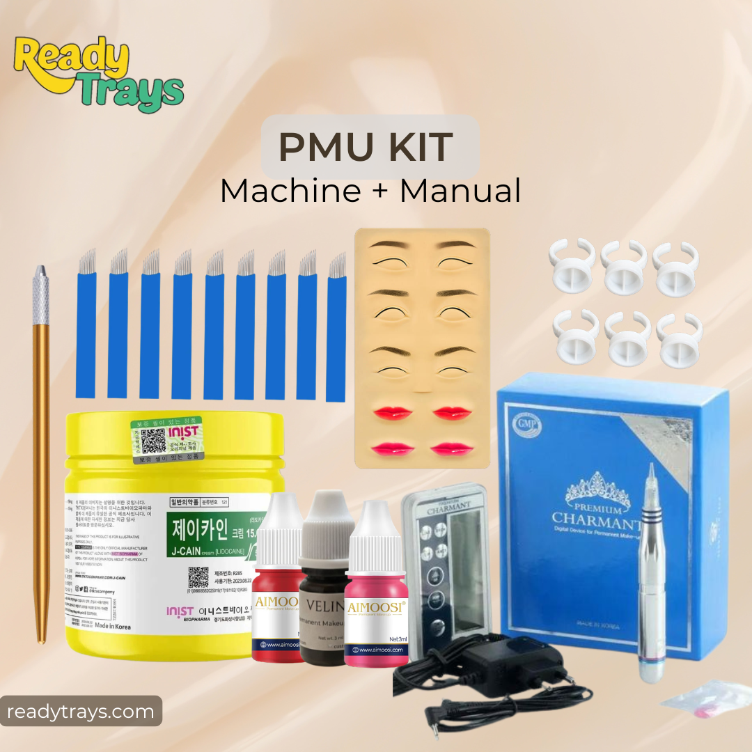 Complete PMU & Microblading Master Bundle – Charmant Premium Machine + Manual Kit + Pigments + Numbing Cream