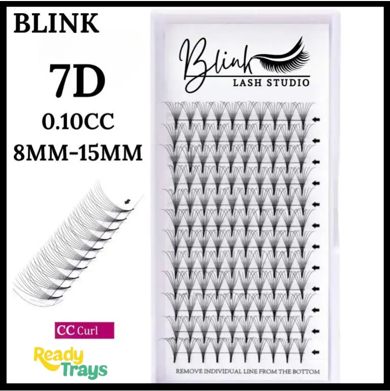 BLINK 7D Premade Lash Fans Eyelash Extensions | Professional Volume Lashes (7D 0.10CC / 0.07D MIX)