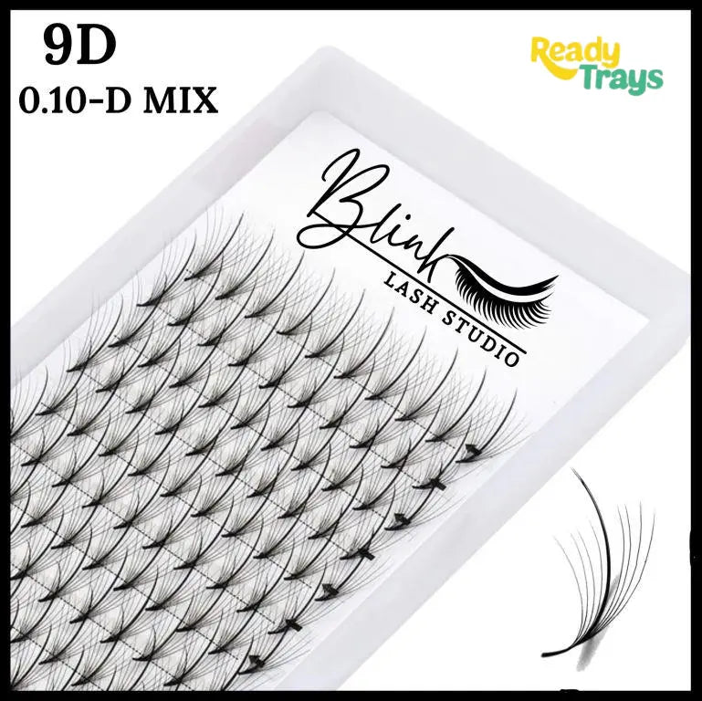BLINK 9D Wispy Premade Fan Eyelash Extensions – Soft, Handmade, Professional Volume Lashes