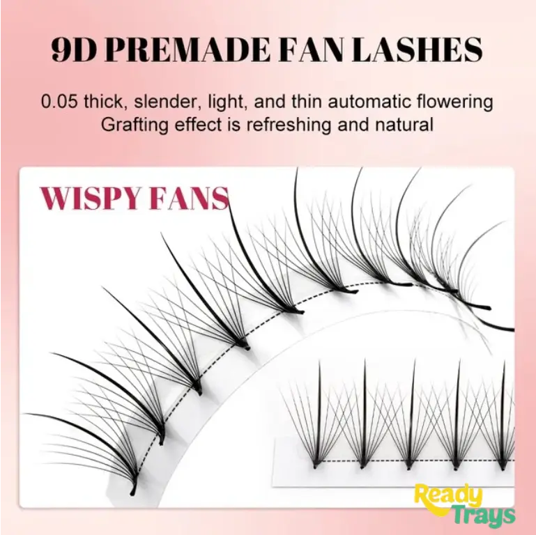 BLINK 9D Wispy Premade Fan Eyelash Extensions – Soft, Handmade, Professional Volume Lashes