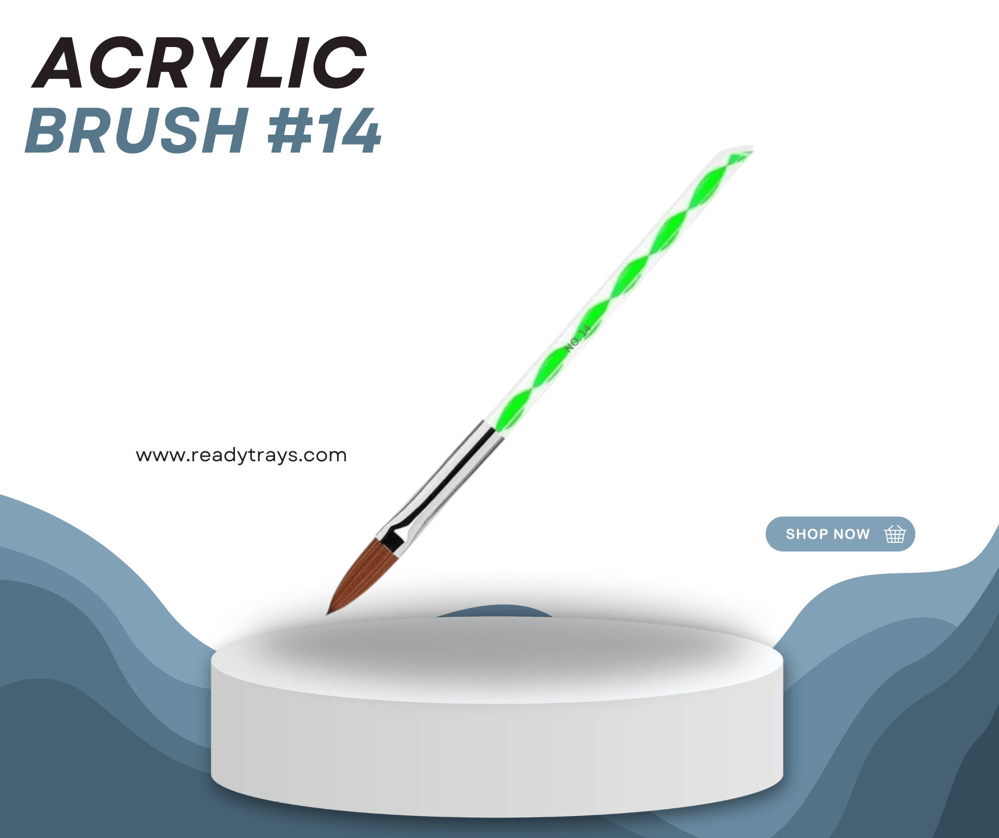 Acrylic Nail Art Brush Set - Multicolor Brush Set for Salon & Home Use