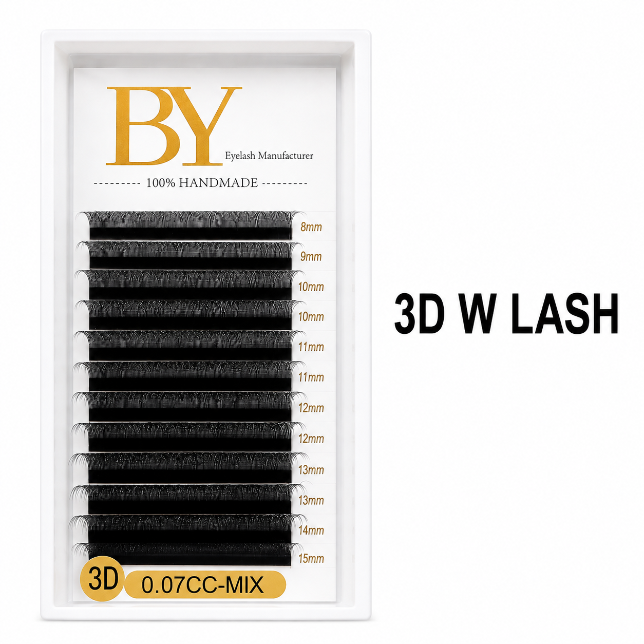 3D W Lash Extensions BY – 0.07 CC Mixed Tray | Pro Volume Fans