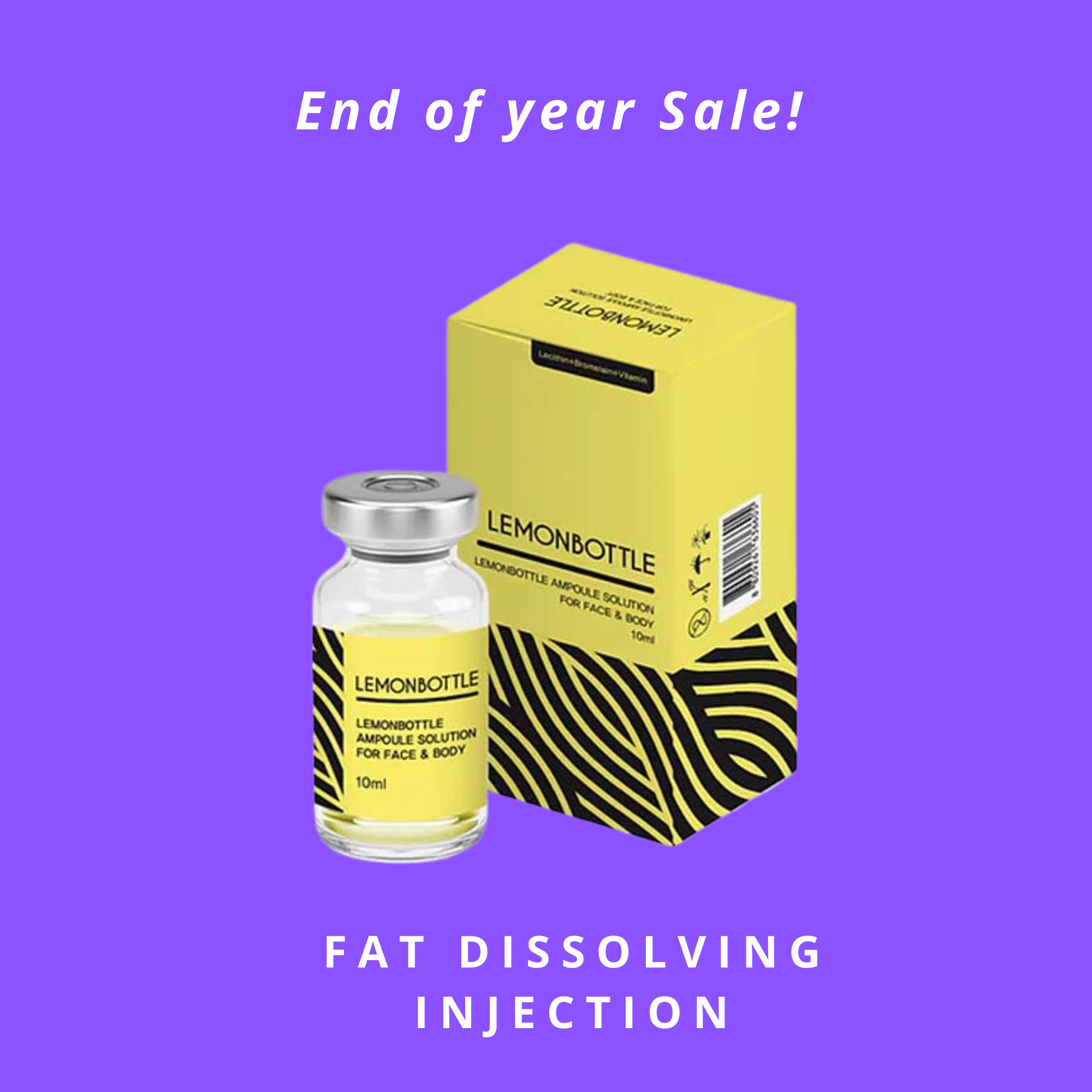 Lemon Bottle Fat Dissolver Ampoule 10ml for Enhanced Metabolism & Ta Lemon Bottle Fat Dissolver Ampoule 10ml for Enhanced Metabolism & Ta