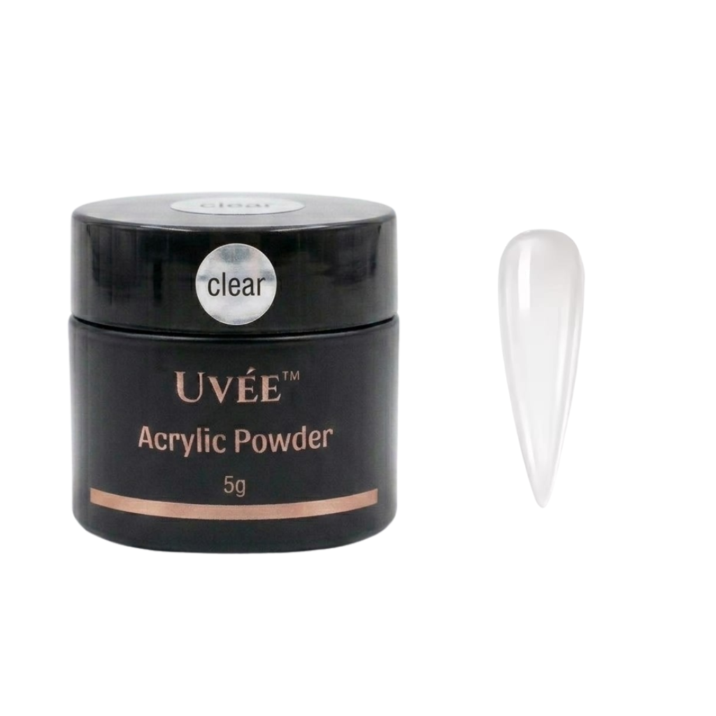 UVÉE™ Professional Acrylic Starter Kit – 100ml EMA Monomer + 3 Acrylic Powders (Clear, Light Pink, Nude)