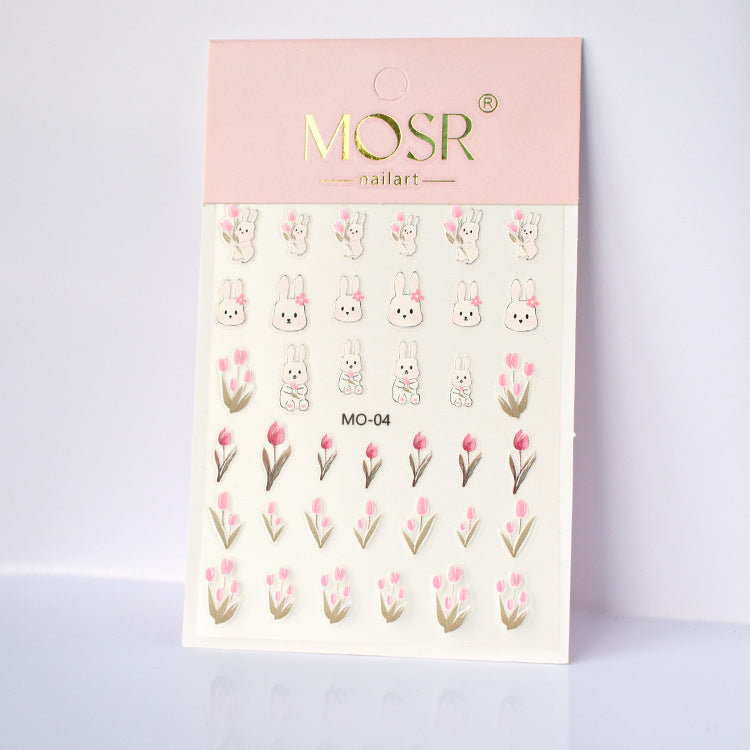 5D Embossed Nail Art Stickers – 20 Designs | Self-Adhesive Butterfly, Flower, Heart & Star Nail Decals for Gel, Acrylic & DIY Nails