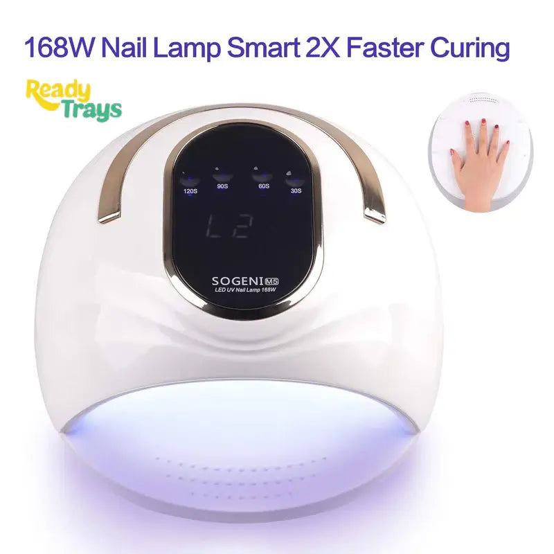 168W UV LED Nail Lamp with Automatic Sensor | 42 LEDs | Professional Nail Dryer for Gel Polish