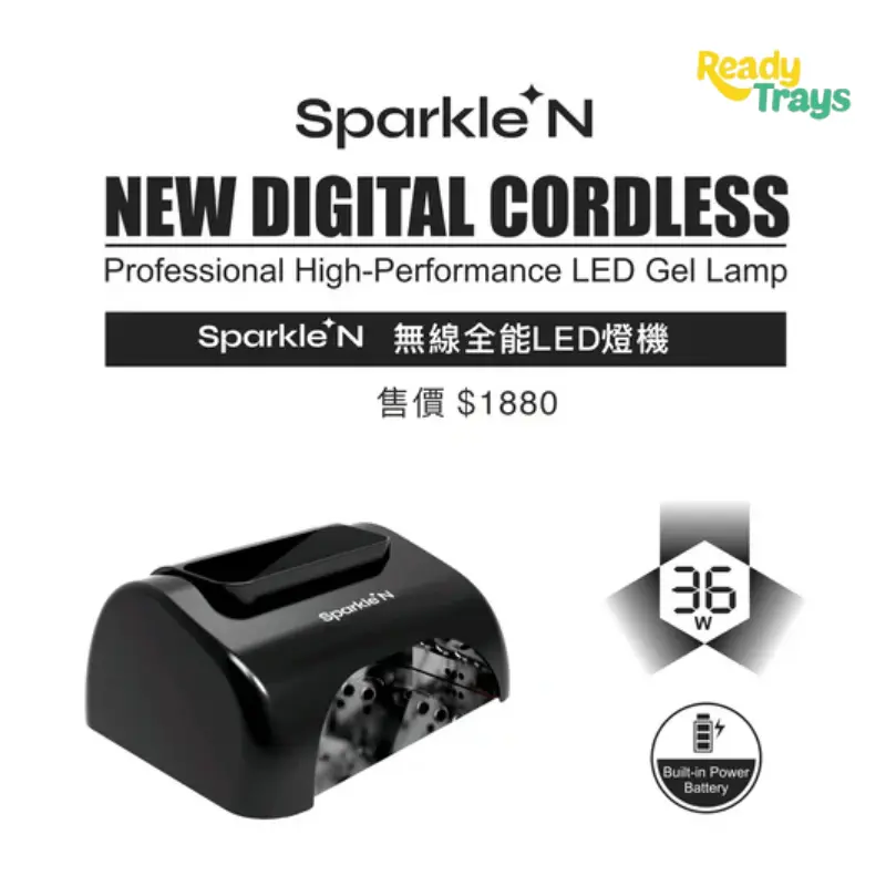 SPARKLE N New Digital Cordless Rechargeable Professional High-Performance LED Gel Lamp with Built-in Battery for UV and LED Nail Gel Polishes