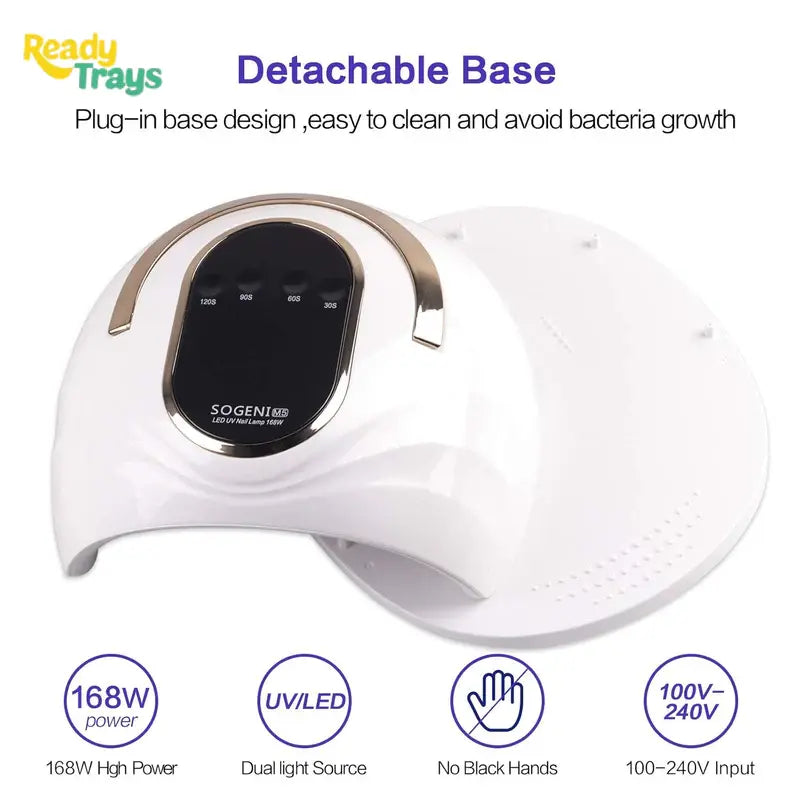 168W UV LED Nail Lamp with Automatic Sensor | 42 LEDs | Professional Nail Dryer for Gel Polish