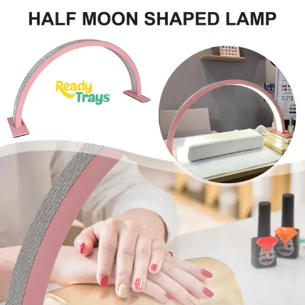 25W Half Moon LED Nail Table Lamp for Manicure – Professional Light for Home and Salon Use