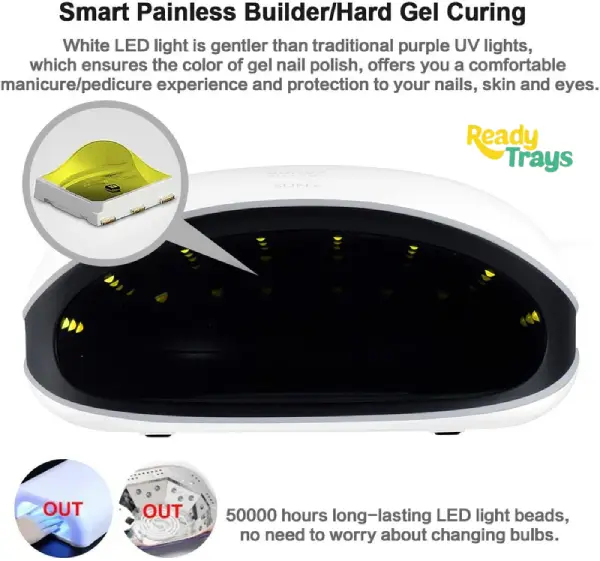SUNUV SUN 4 48W Smart 2.0 LED UV Nail Lamp Professional Nail Dryer with 36 LED Beads for Manicure, Cures UV Gel LED Gel Builder Polish, Timer Settings, Smart Sensor