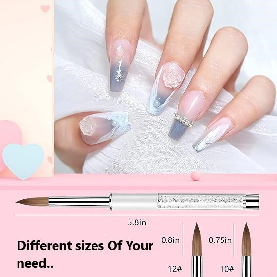 Professional Kolinsky Sable Nail Brush - 100% Pure Hair for Flawless Acrylic Application