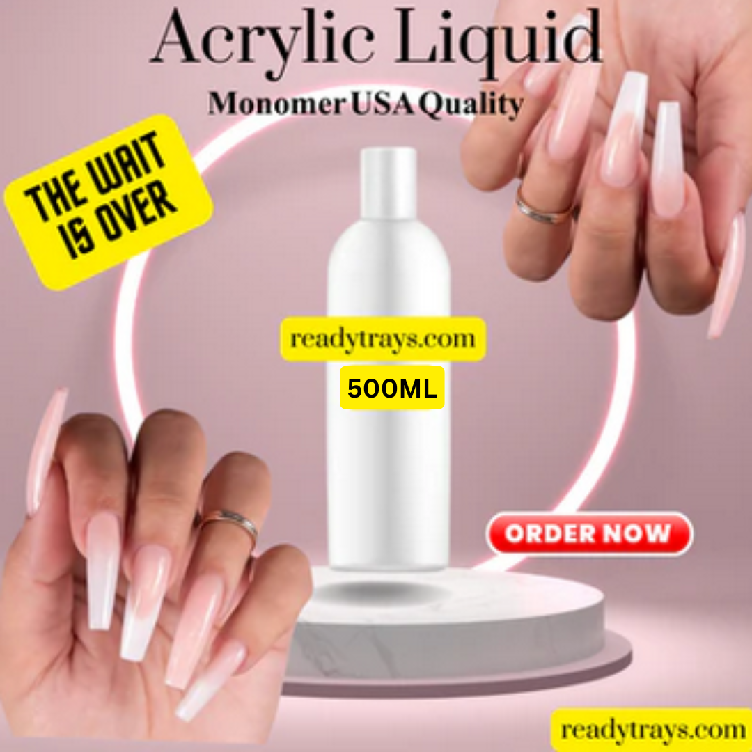 Acrylic Liquid Monomer Professional - 500ml Bottle USA Quality