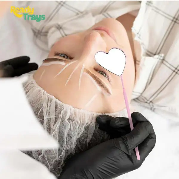 BLINK Heart-Shaped Large Lash Mirror for Eyelash Extensions | Detachable Stainless Steel Eyelash Mirror | Pink Lash Extension Makeup Tool & Supply