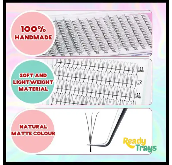 BLINK Premade Fan Eyelash Extensions 3D | 0.07mm D Curl | Professional Volume Lashes