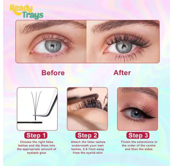 BLINK Premade Fan Eyelash Extensions 3D | 0.07mm D Curl | Professional Volume Lashes