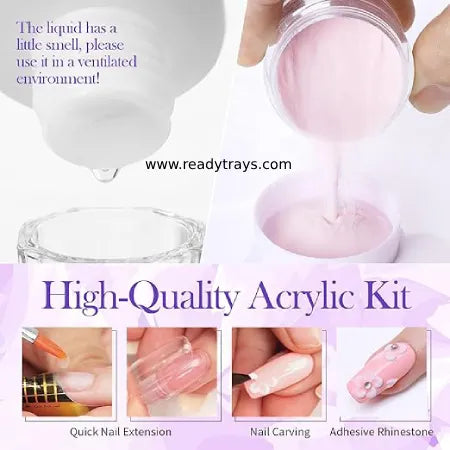 BORN PRETTY 8 PCS Acrylic Nail Kit – Full Set for Nail Extension & Professional Manicure