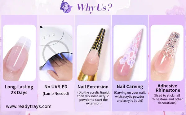 BORN PRETTY 4-Piece Acrylic Nail Kit for Nail Extensions