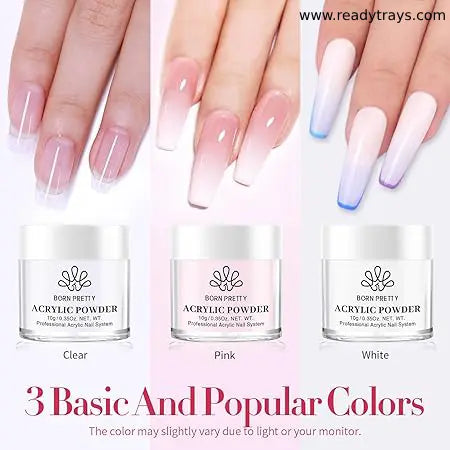 BORN PRETTY 8 PCS Acrylic Nail Kit – Full Set for Nail Extension & Professional Manicure