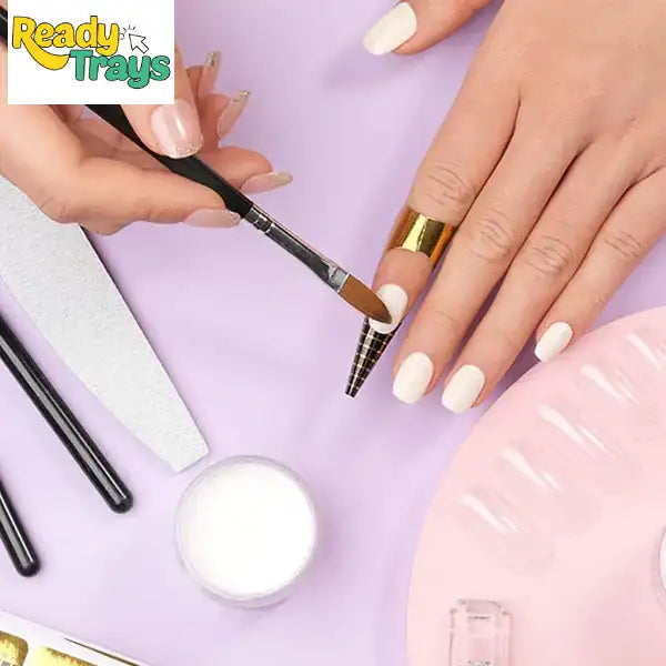 BORN PRETTY Acrylic Powder Set of 3 (10g Each) – Clear, White & Pink for Nail Extensions, Carving & DIY Nail Art