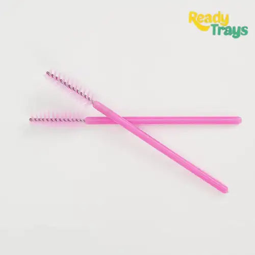 Disposable Mascara Wands Pink – Eyelash Brush Spoolies for Lash Extension, Eyebrow & Eyelash Spooly Applicator Makeup Tool