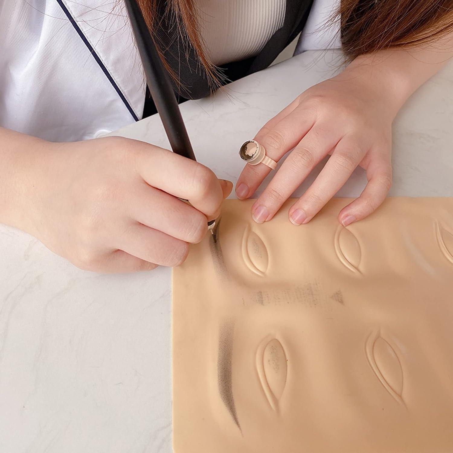 3D Silicone Practice Skin for Eyebrows & Lips – Permanent Makeup Training Pad