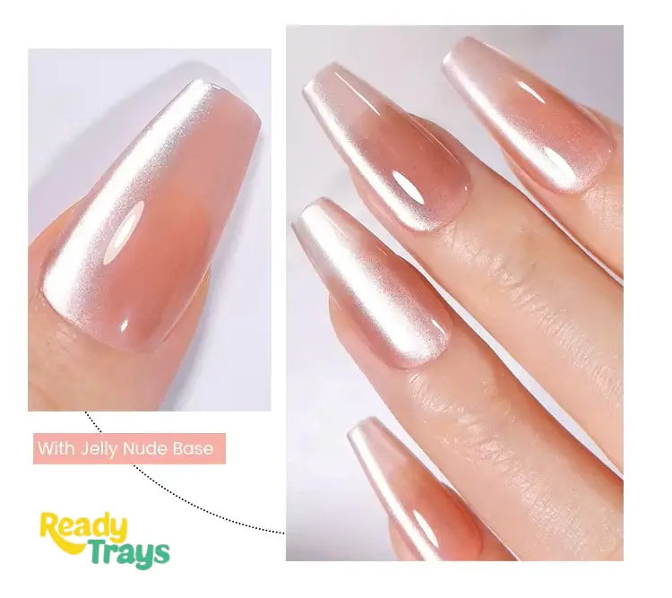 Magnetic Cat Eye Powder with Mirror Effect – White Moonlight | Born Pretty Nicole Diary | 0.2g Shimmer Pigment for Nails with Cat Eye Magnet Design