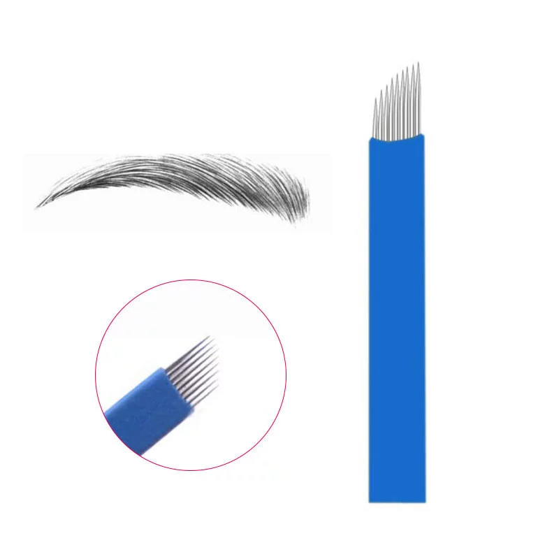 Microblading Blades – Blue Sterilized Needles (Pack)