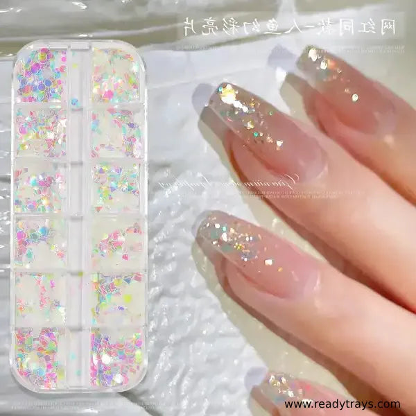 Holographic Fish Nail Glitter – Colorful Nail Sequins for Nail Art Decoration