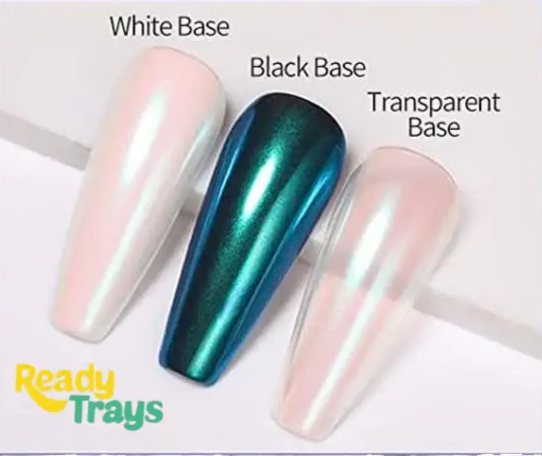 6 Shades Shell Pearl Chrome Mirror Nail Powder | Mermaid Rub Dust for Gel Polish Nail Art Decoration