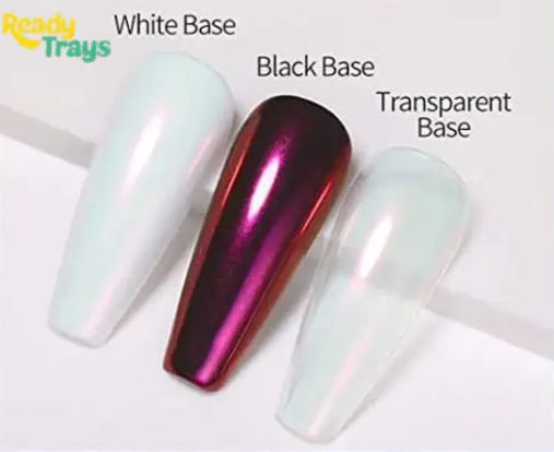 6 Shades Shell Pearl Chrome Mirror Nail Powder | Mermaid Rub Dust for Gel Polish Nail Art Decoration