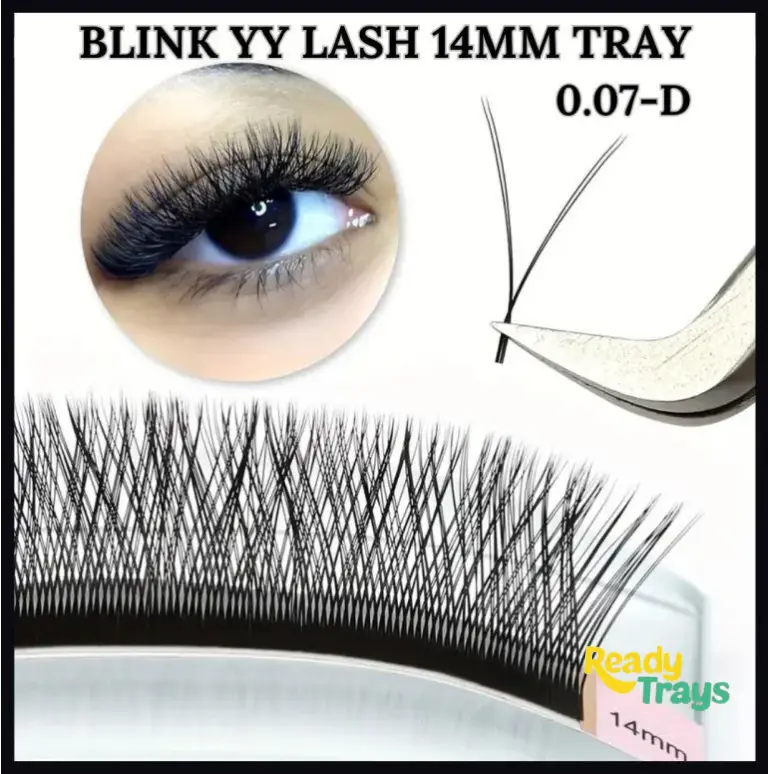BLINK YY Eyelash Extensions D Curl 0.07mm 2D Premade Fans