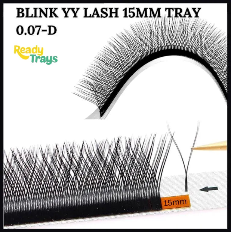 BLINK YY Eyelash Extensions D Curl 0.07mm 2D Premade Fans