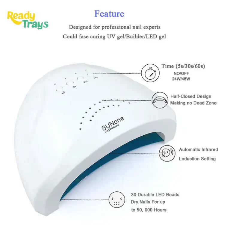 SUNone UV LED Nail Lamp | 48W Gel Nail Dryer with 3 Timers & Auto Sensor for Nail Polish Curing