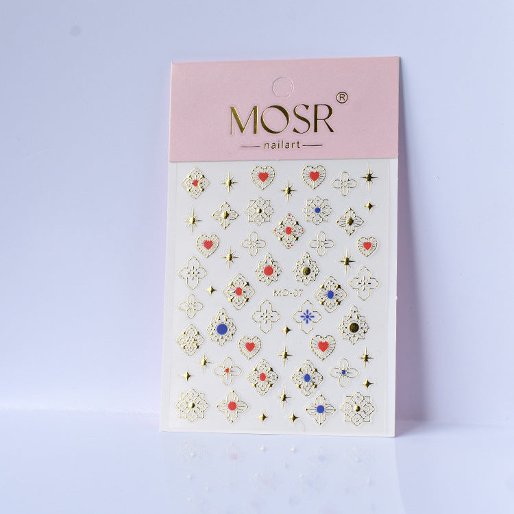 5D Embossed Nail Art Stickers – 20 Designs | Self-Adhesive Butterfly, Flower, Heart & Star Nail Decals for Gel, Acrylic & DIY Nails