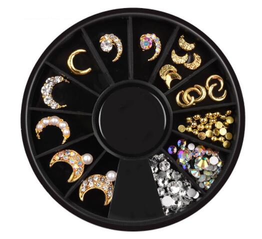 Moon & Stones Nail Art Charms Wheel