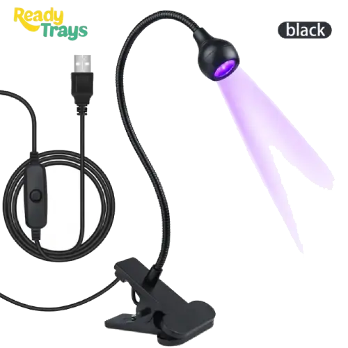 Portable LED UV Nail Lamp – Flexible Clip-On Gel Polish Dryer Light for Professional Manicures, USB Powered with Long-Lasting UV Light