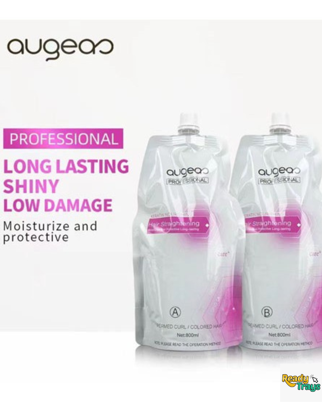 Augeas Keratin Nourishing Hair Straightening Kit – 800ml | Smooth & Repair Frizzy Hair