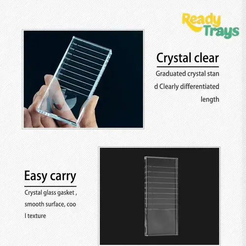Professional Crystal Glass Eyelash Extension Tray | Salon & Home Beauty Application Tool