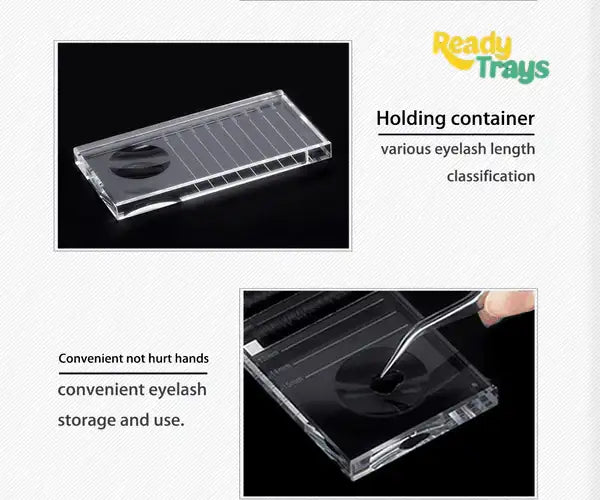 Professional Crystal Glass Eyelash Extension Tray | Salon & Home Beauty Application Tool