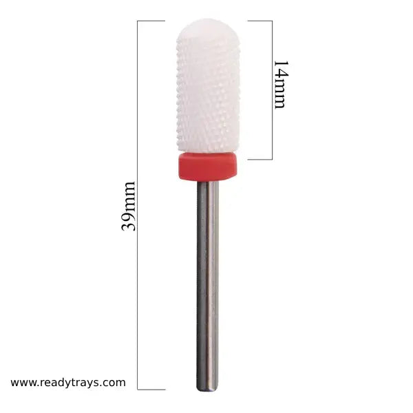Round Head Ceramic Nail Drill Bit for Electric Manicure Machine – Nail Drill Tool for Salon & DIY Nail Care