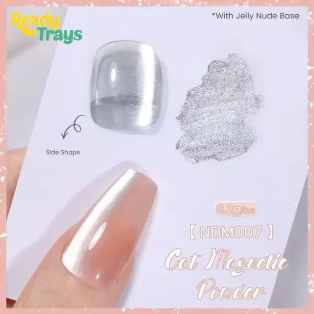 NICOLE DIARY Cat Eye Nail Powder with Magnetic Mixing Gel