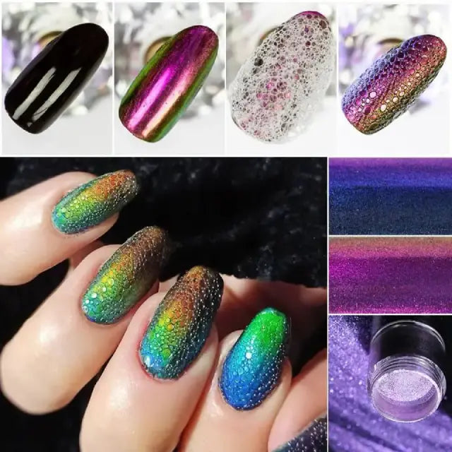 Chameleon Dipping Nail Powder | Glitter Dust Chrome Mirror Powder for Nail Art & Manicure | 10g