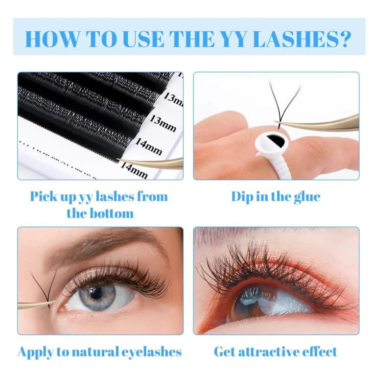 BLINK YY Eyelash Extensions D Curl 0.07mm 2D Premade Fans