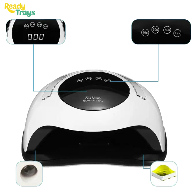 SUN UV LED Nail Lamp 120W | Professional Gel Nail Dryer with Fast Curing | SUN BQ5T