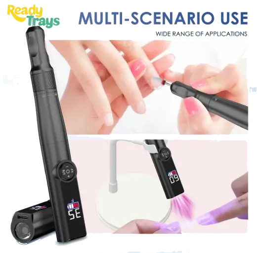 Electric Nail Drill Professional Cordless, 35000RPM Portable Nail Drill Machine for Acrylic and Gel Nails, Efile Nail Drill Set with Manicure and Polishing Tools