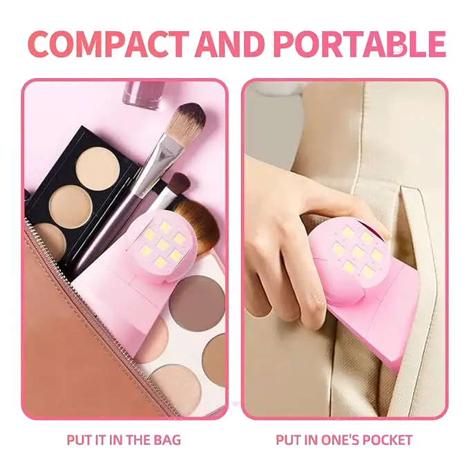 MINI UV LED Nail Lamp | Compact Nail Dryer for Gel Polish | Salon-Quality Manicure & Pedicure at Home