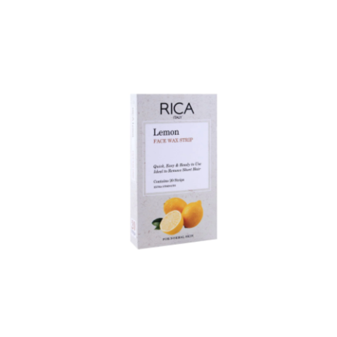 Rica Face Wax Strip for Normal Skin Lemon 20 Strips