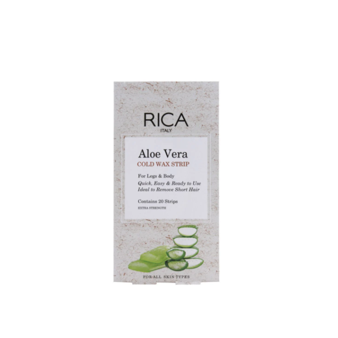Rica Legs & Body Cold Wax Strip Aloe Vera 20 Strips